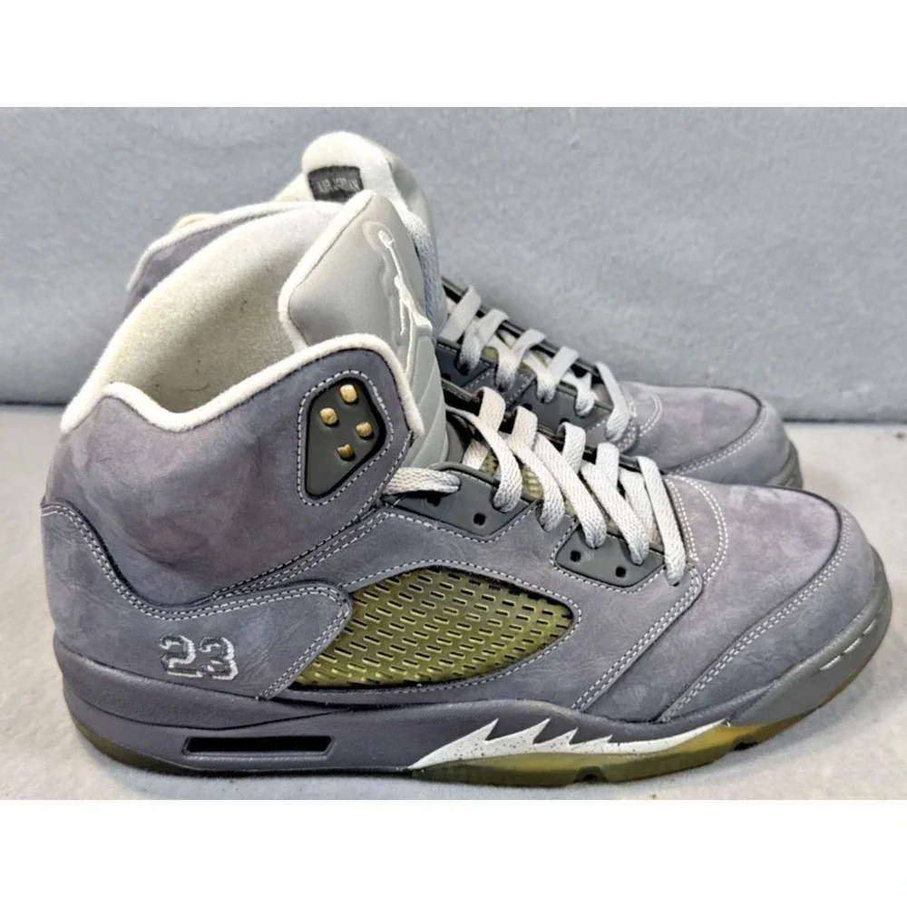 Nike Air Jordan 5 Retro Wolf Grey‎ Sneakers Size 10.5 - 136027 005
